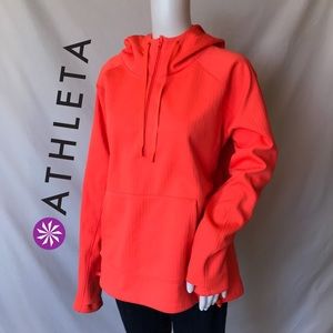 Bright Orange Athleta Hooded Sweatshirt
